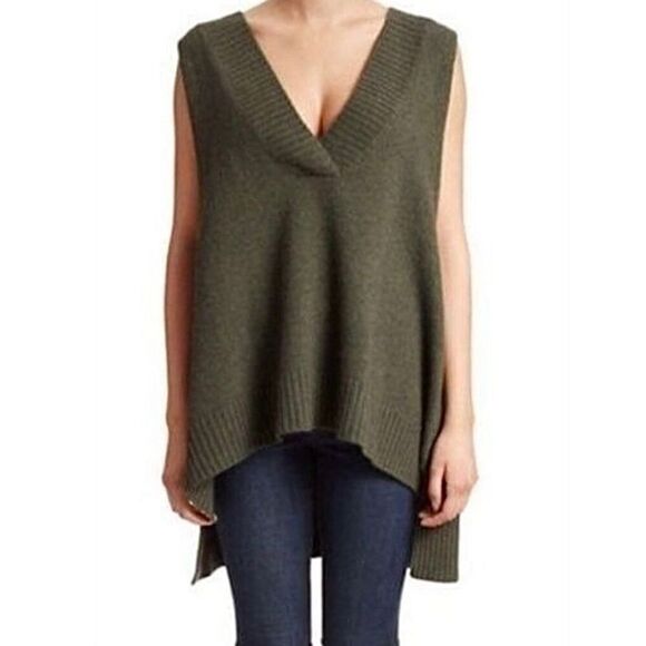 Free People hilo wool blend XS Sweater vest Green - Picture 1 of 7